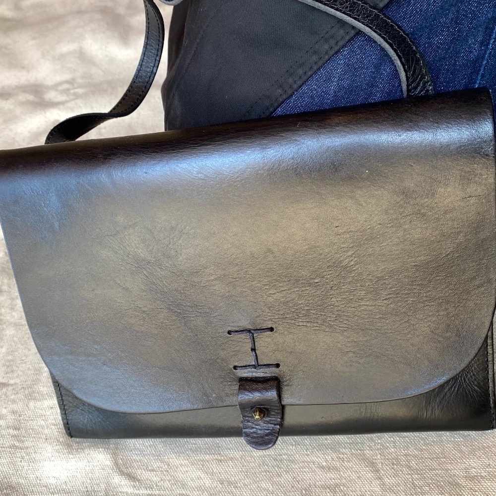 Lucky Brand Black Leather Crossbody Purse